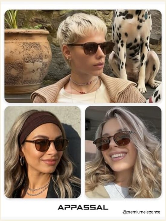 Retro Square Sunglasses, Lightweight TR90 Frame UV400 Protection main image 7
